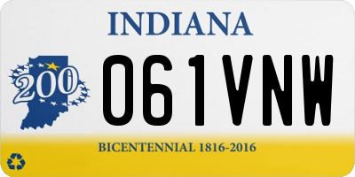 IN license plate 061VNW