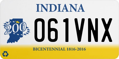 IN license plate 061VNX