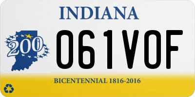 IN license plate 061VOF