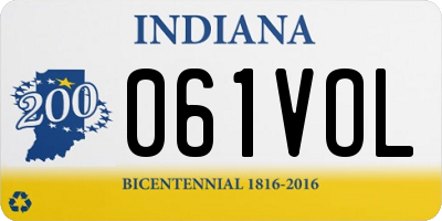 IN license plate 061VOL