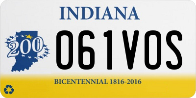 IN license plate 061VOS