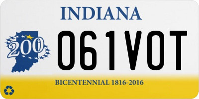 IN license plate 061VOT