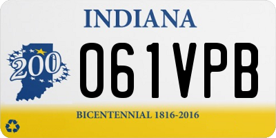 IN license plate 061VPB