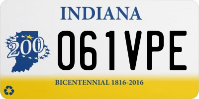 IN license plate 061VPE