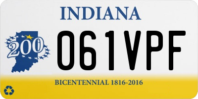 IN license plate 061VPF