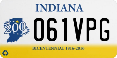 IN license plate 061VPG