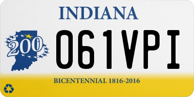 IN license plate 061VPI