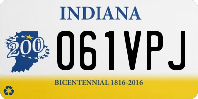 IN license plate 061VPJ