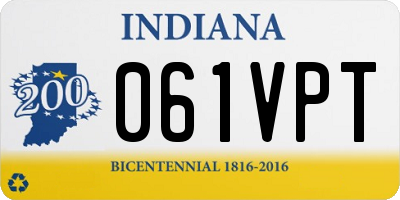 IN license plate 061VPT