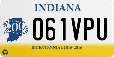 IN license plate 061VPU