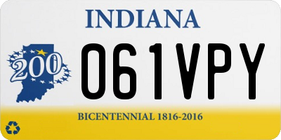 IN license plate 061VPY