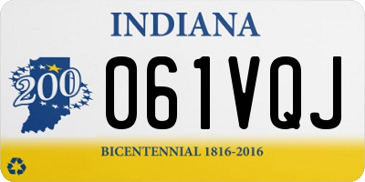 IN license plate 061VQJ