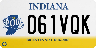IN license plate 061VQK