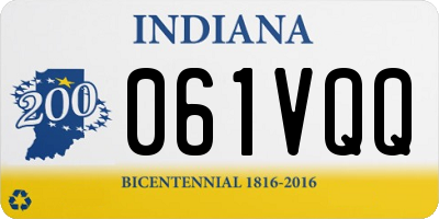 IN license plate 061VQQ