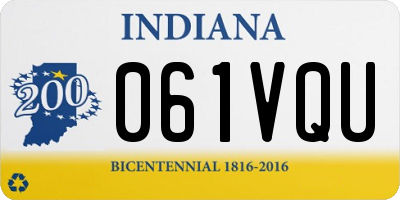 IN license plate 061VQU