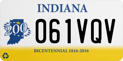 IN license plate 061VQV