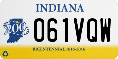 IN license plate 061VQW