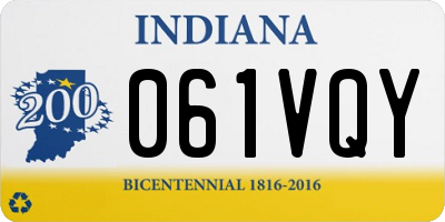 IN license plate 061VQY
