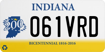 IN license plate 061VRD