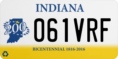 IN license plate 061VRF