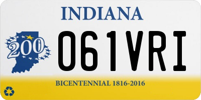 IN license plate 061VRI