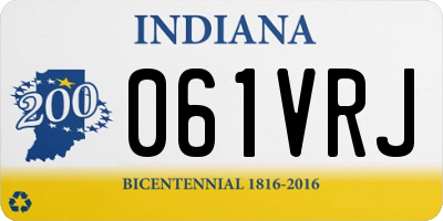IN license plate 061VRJ