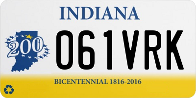 IN license plate 061VRK