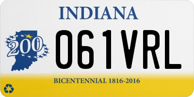 IN license plate 061VRL