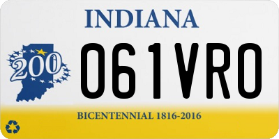 IN license plate 061VRO