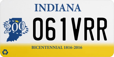 IN license plate 061VRR