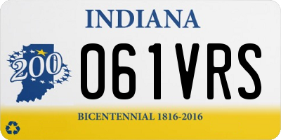 IN license plate 061VRS