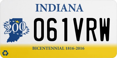 IN license plate 061VRW