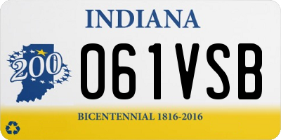 IN license plate 061VSB