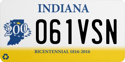 IN license plate 061VSN