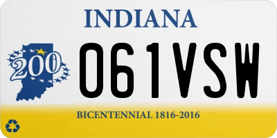 IN license plate 061VSW