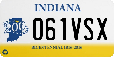 IN license plate 061VSX