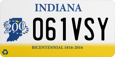 IN license plate 061VSY