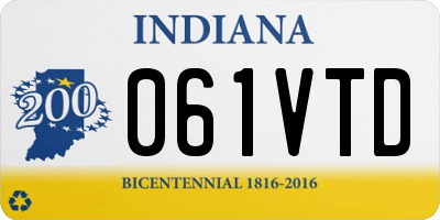 IN license plate 061VTD