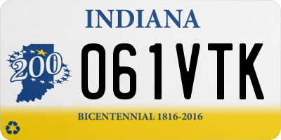 IN license plate 061VTK