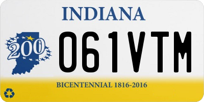 IN license plate 061VTM