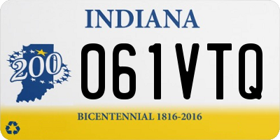 IN license plate 061VTQ