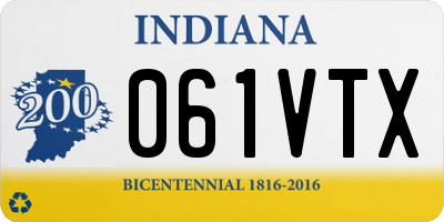 IN license plate 061VTX