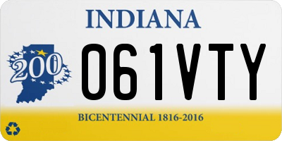 IN license plate 061VTY