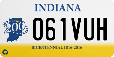 IN license plate 061VUH