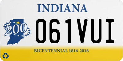 IN license plate 061VUI