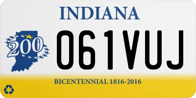 IN license plate 061VUJ