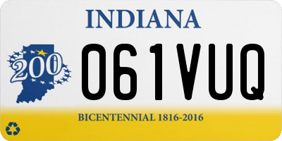 IN license plate 061VUQ