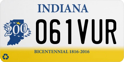 IN license plate 061VUR
