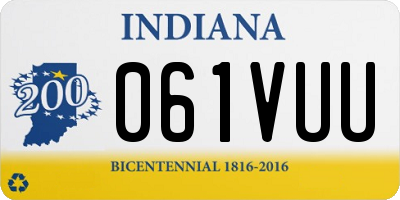 IN license plate 061VUU
