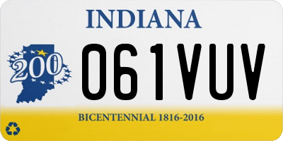 IN license plate 061VUV